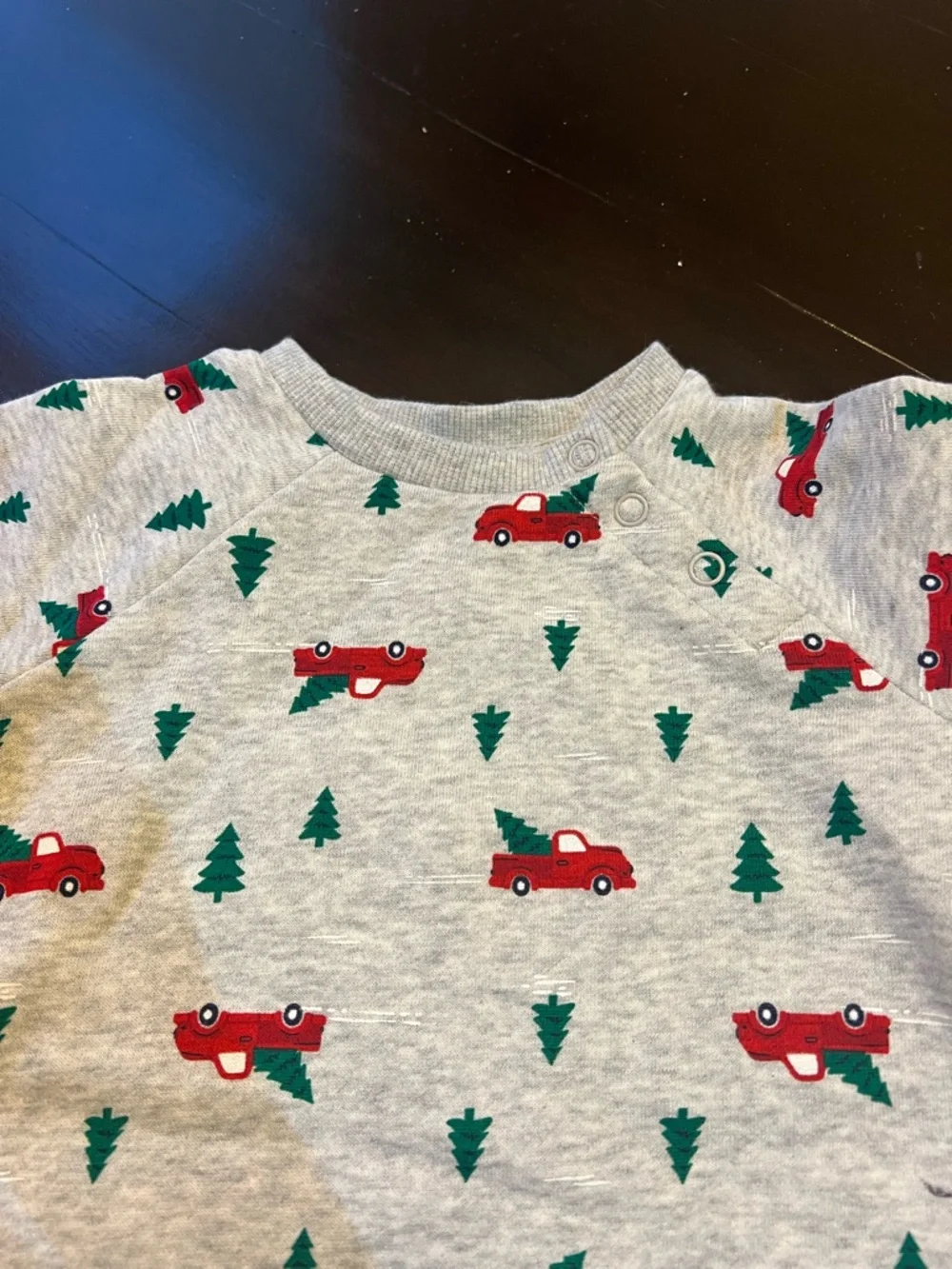 New - Tucker + Tate Christmas Truck Print One-Piece Romper | 9 Months